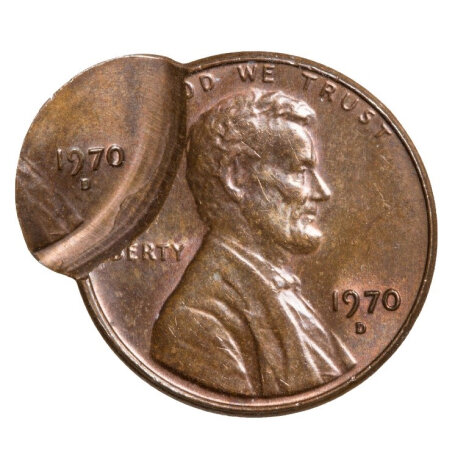 Collection coin with a defect