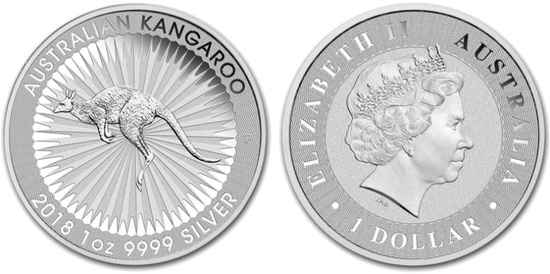 Verzamelbare zilveren munten Kangoeroe