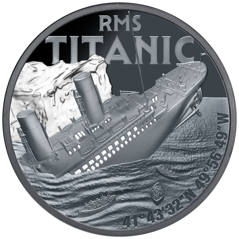 Серебряная монета Ниуэ Титаник 2025 Proof цвет 1 oz Коллекционные монеты