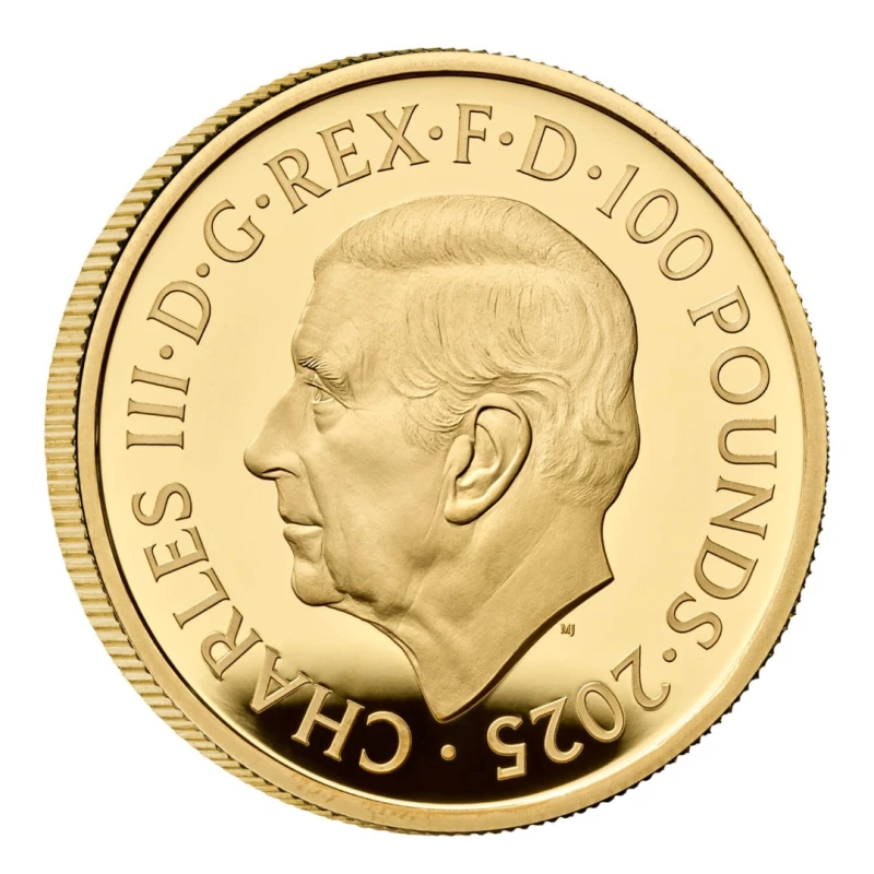 Золотая монета Великобритании Джон Леннон 2025 Proof 1 oz Коллекционные монеты