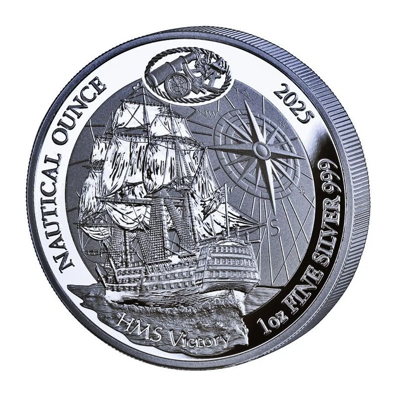 Серебряная монета Руанды Корабль Виктория 2025 1 oz Коллекционные монеты