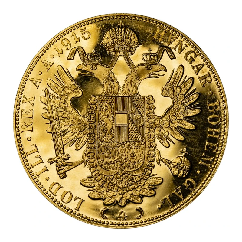 Золотая монета Австрии 4 Дуката 1915 13,77 г Коллекционные монеты