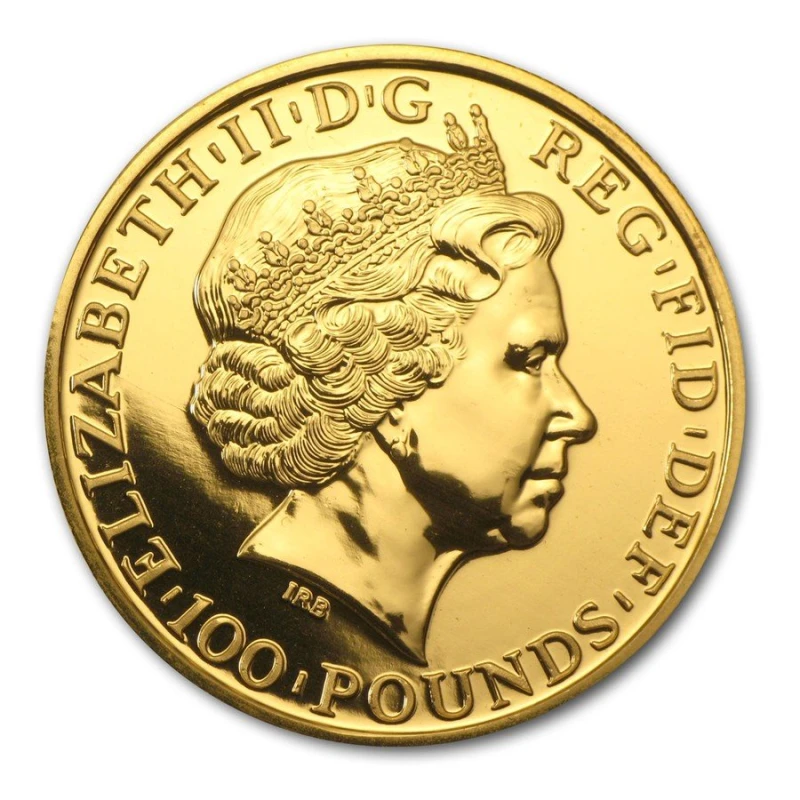 Золотая монета Великобритании Год Лошади 2014 1 oz Коллекционные монеты
