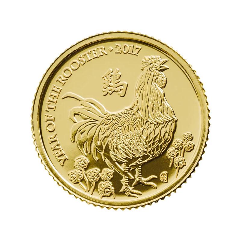 Золотая монета Великобритании Год Петуха 2017 1 oz Коллекционные монеты