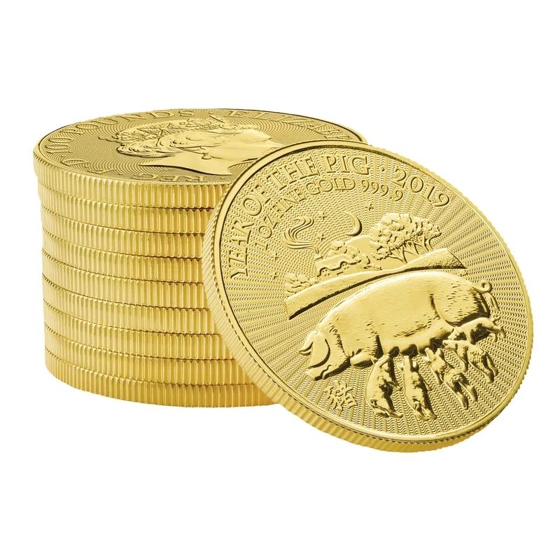 Золотая монета Великобритании Год Свиньи 2019 1 oz Коллекционные монеты