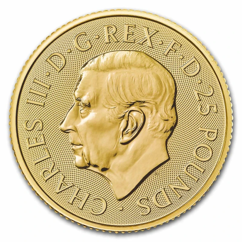 Золотая монета Великобритании Единорог 2024 1/4 oz Коллекционные монеты