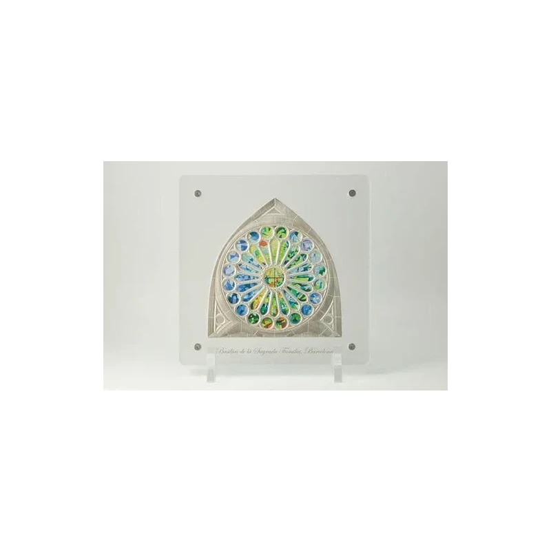 Серебряная монета Островов Питкэрн Окно Саграда Фамилия 2025 цвет 140,0 г Коллекционные монеты