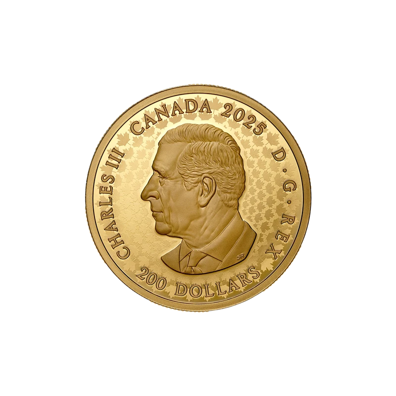 Золотая монета Канады Серый волк 2025 Proof 1 oz Коллекционные монеты