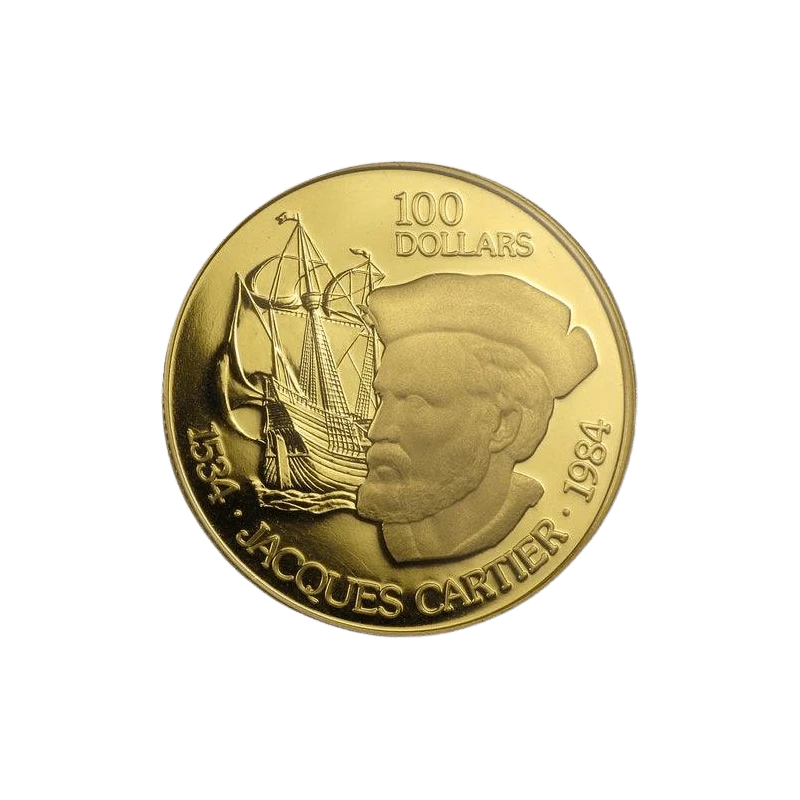Золотая монета Канады Жак Картье 1984 1/2 oz Коллекционные монеты