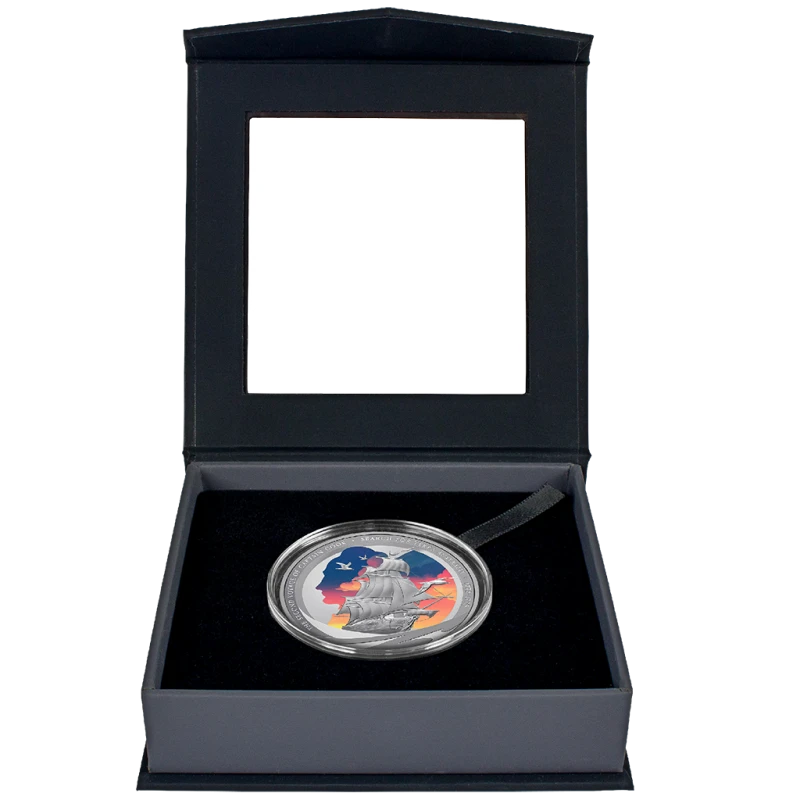 Серебряная монета Ниуэ Капитан Кук. Второе путешествие 2025 Proof 1 oz Коллекционные монеты