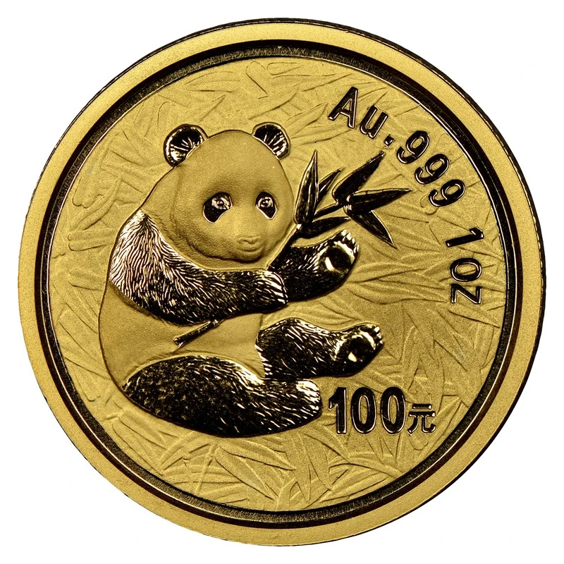 Золотая монета Китая Панда 2000 1 oz Коллекционные монеты