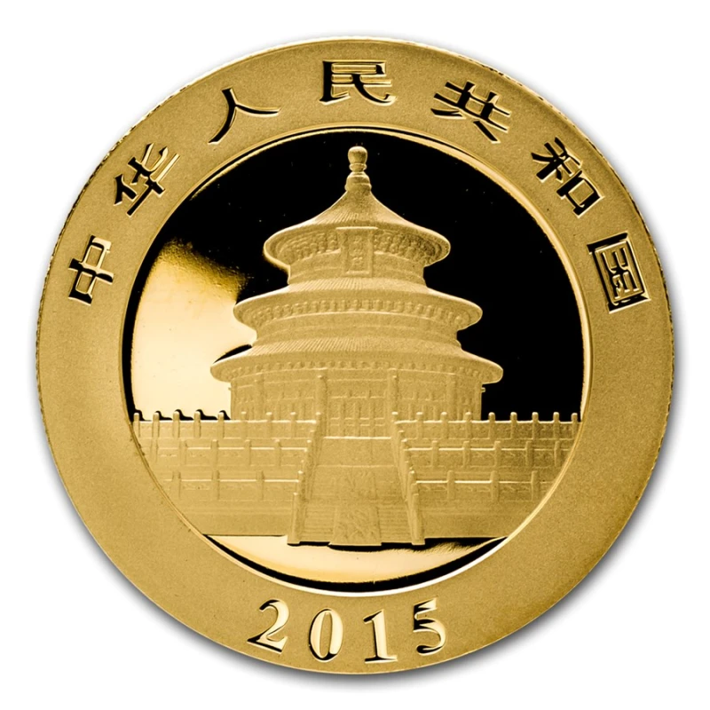 Золотая монета Китая Панда 2015 1 oz Коллекционные монеты
