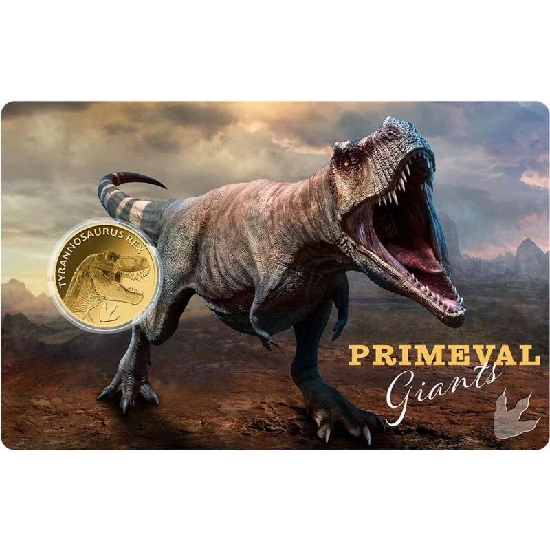 Золотая монета Чада Тираннозавр Рекс 1/1000 oz Коллекционные монеты