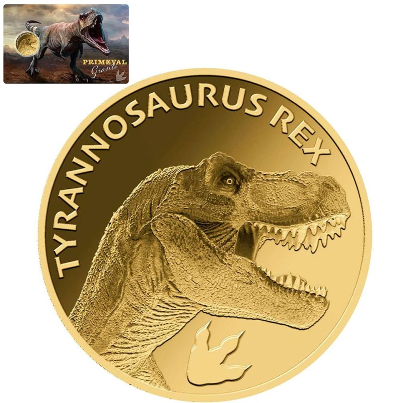 Золотая монета Чада Тираннозавр Рекс 1/1000 oz Коллекционные монеты