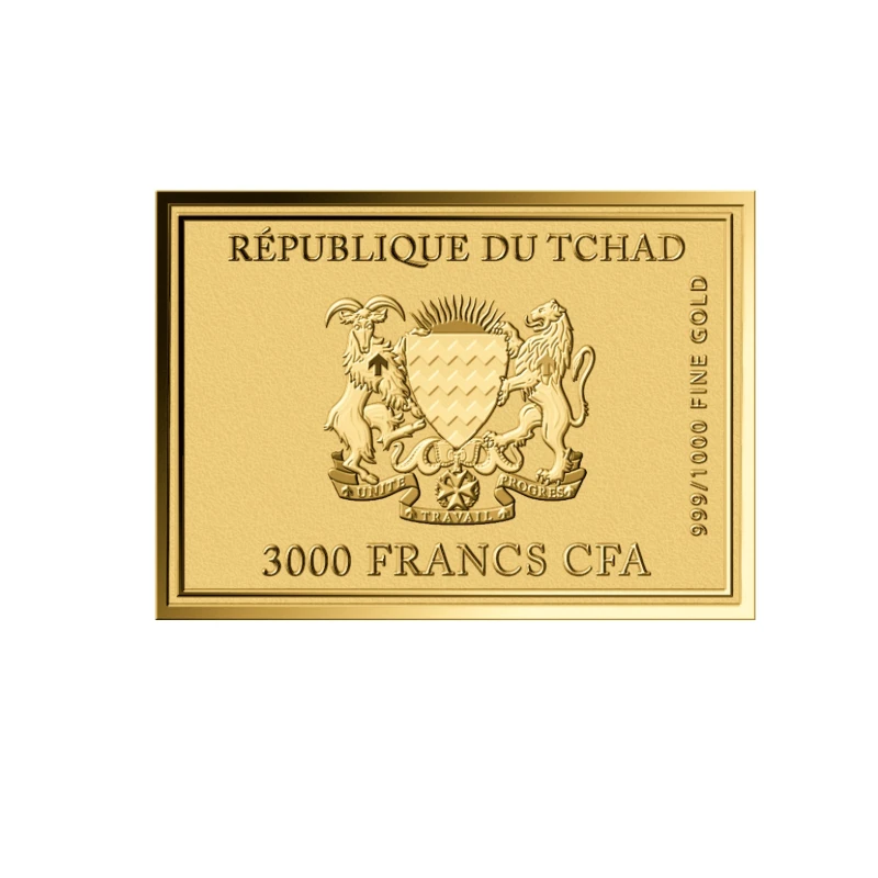 Золотая монета Чада Звездная ночь 1/1000 oz Коллекционные монеты