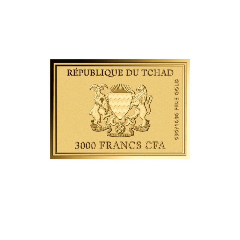 Золотая монета Чада Завтрак гребцов 1/1000 oz Коллекционные монеты
