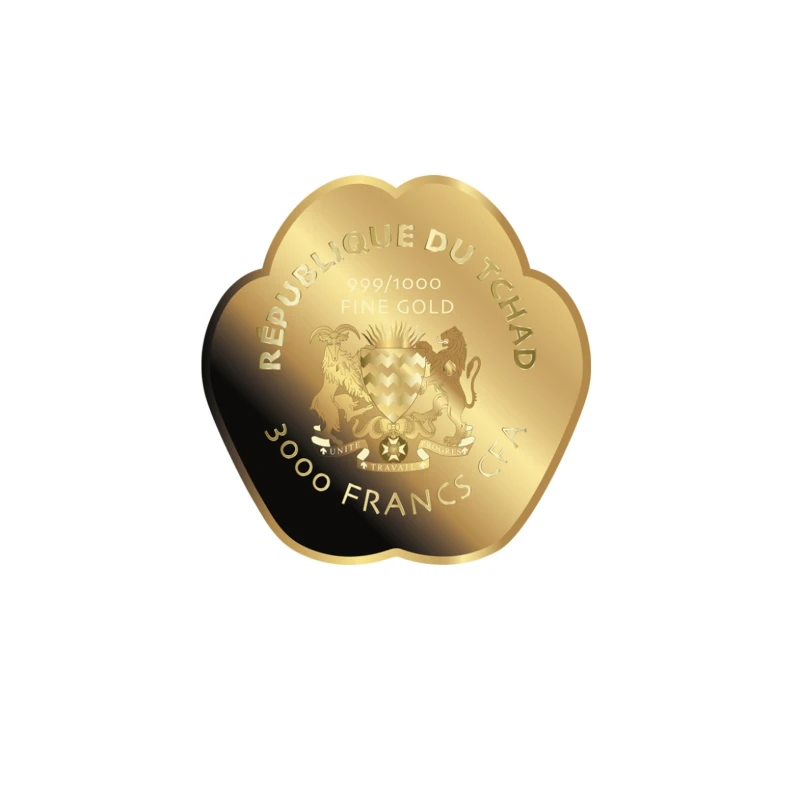 Золотая монета Чада Собаки 1/1000 oz Коллекционные монеты