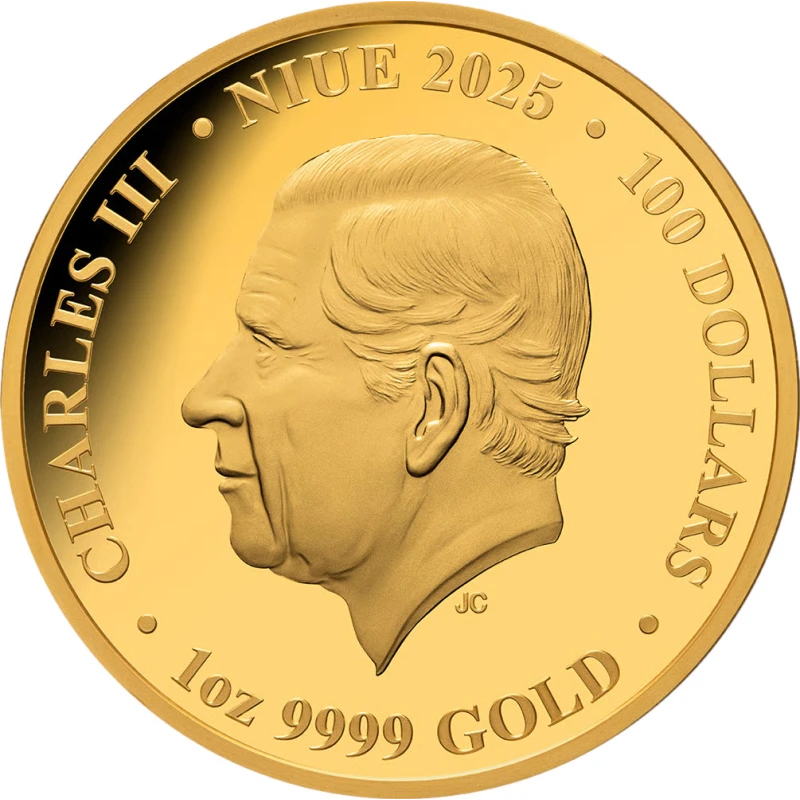 Золотая монета Ниуэ Клинохвостый орел 2025 Proof 1 oz Коллекционные монеты