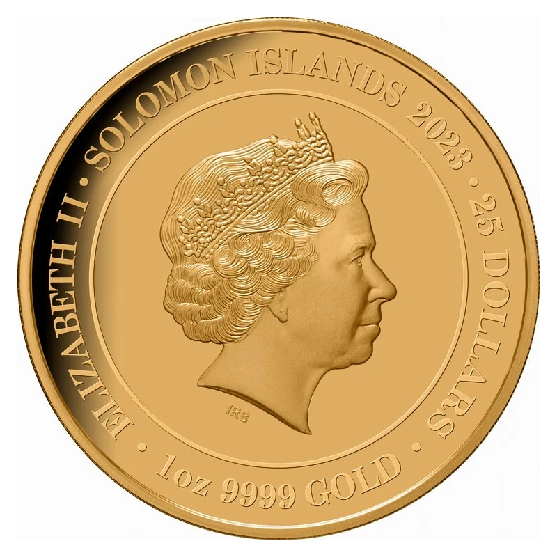 Золотая монета Соломоновых островов Год Кролика 2023 Proof 1 oz Коллекционные монеты