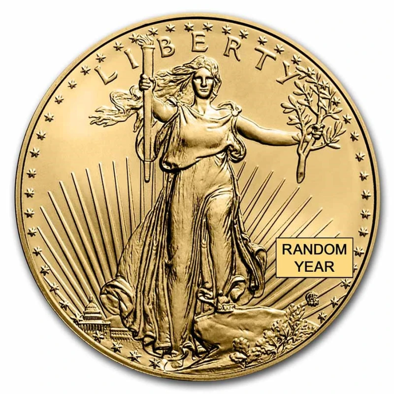 Золотая монета США Орел  (тип 2) разные годы 1/4 oz Инвестиционные монеты