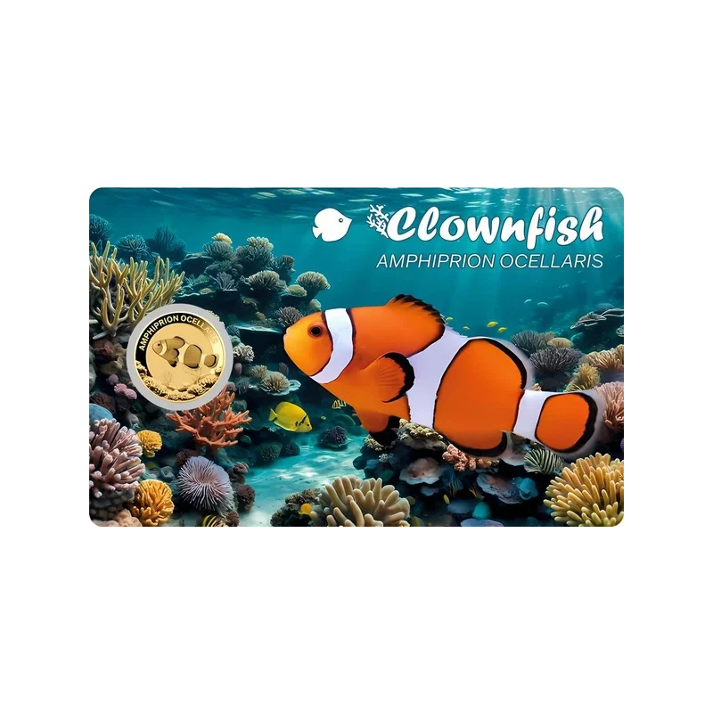 Золотая монета Чада Рыба-клоун 1/1000 oz Коллекционные монеты