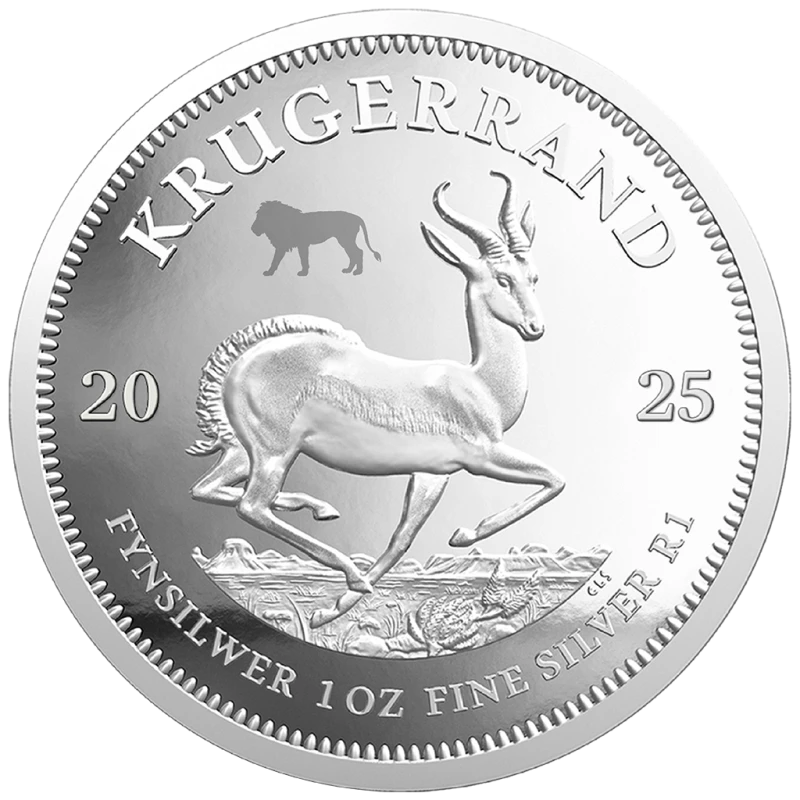 Серебряные монеты ЮАР Лев и Крюгерранд 2025 Proof набор 2 oz Коллекционные монеты