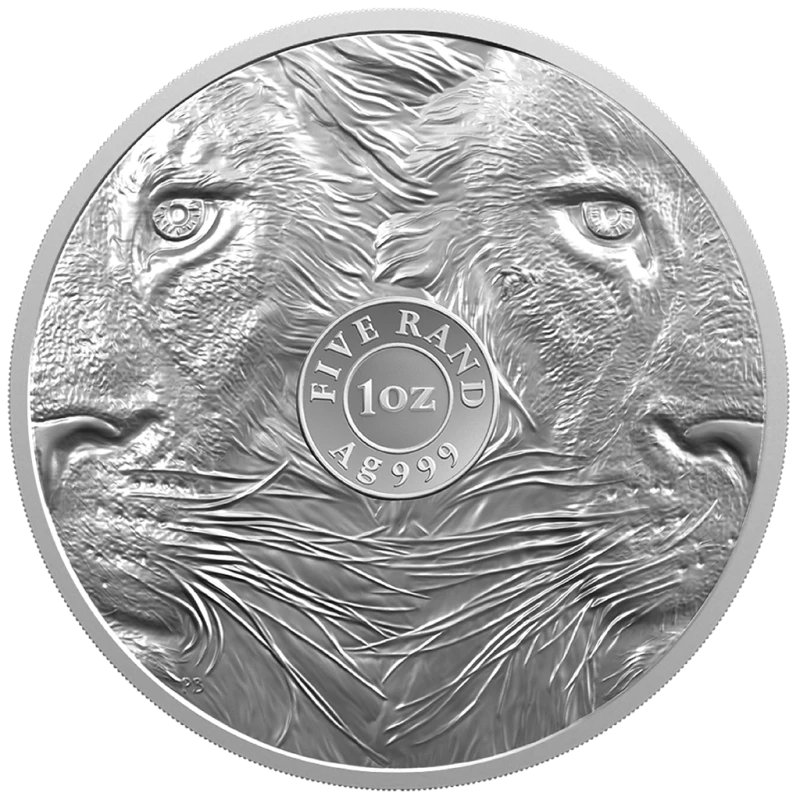 Серебряные монеты ЮАР Лев и Крюгерранд 2025 Proof набор 2 oz Коллекционные монеты