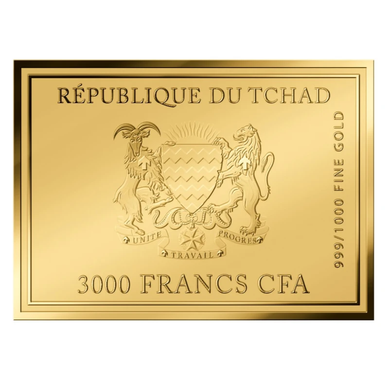 Золотая монета Чада Маковое поле под Аржантёем 1/1000 oz Коллекционные монеты