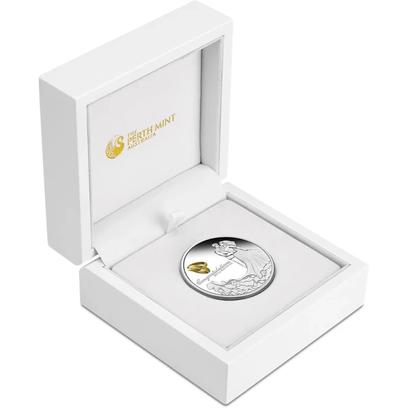 Серебряная монета Австралии Свадьба 2025 Proof 1 oz Коллекционные монеты