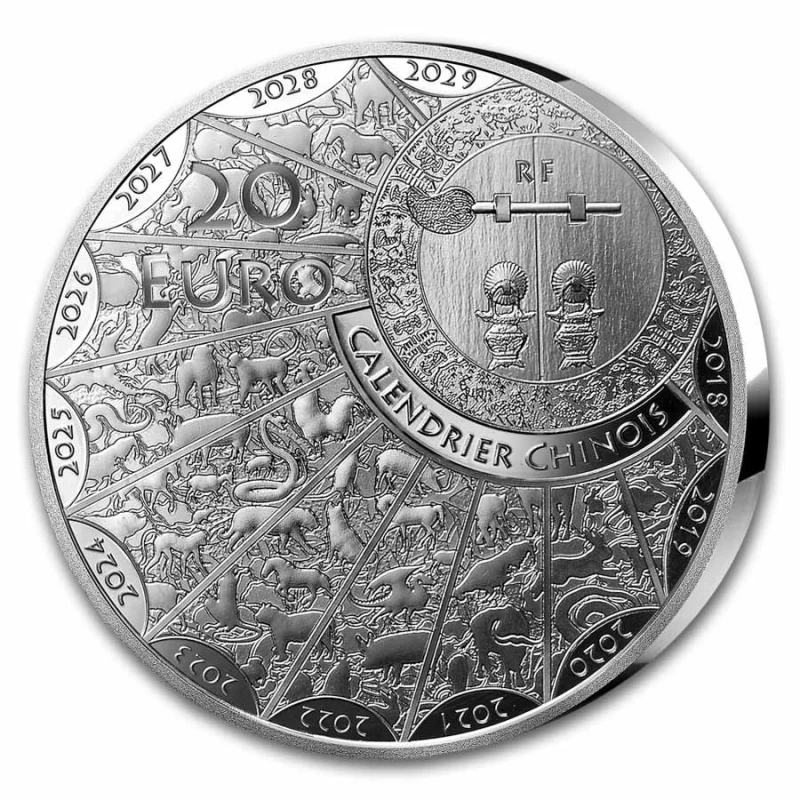 Серебряная монета Франции Год Лошади 2026 Proof 1 oz Коллекционные монеты