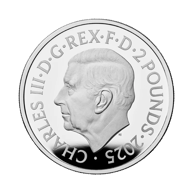 Серебряная монета Великобритании Айрон Мейден 2025 Proof цвет 1 oz Коллекционные монеты