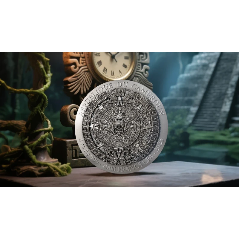 Серебряная монета Камеруна: Майя 2025 2 oz Инвестиционные монеты