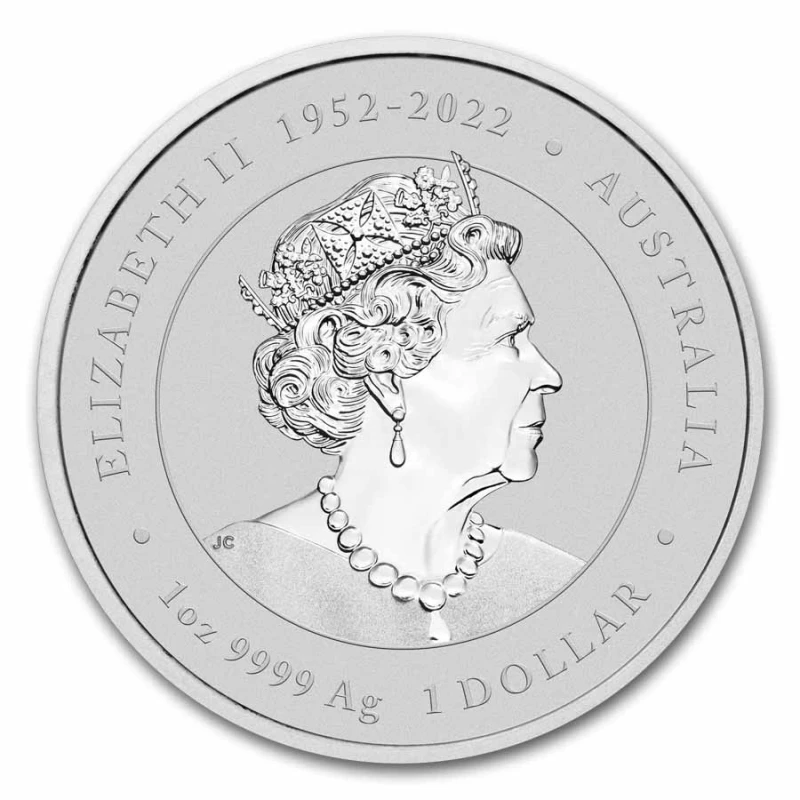 Серебряная монета Австралии Год Дракона 2024 желтый 1 oz Инвестиционные монеты