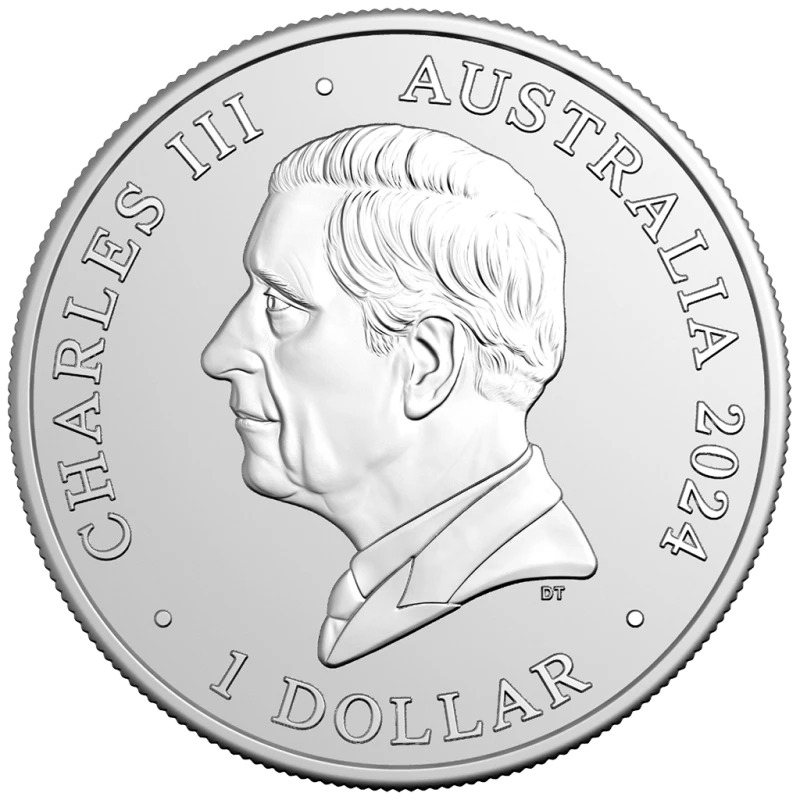 Серебряная монета Австралии Жираф 2024 (КМД) 1 oz Коллекционные монеты