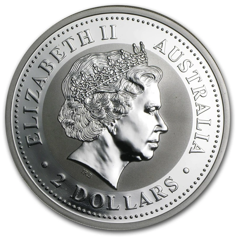 Серебряная монета Австралии Год Козы 2003 2 oz Инвестиционные монеты
