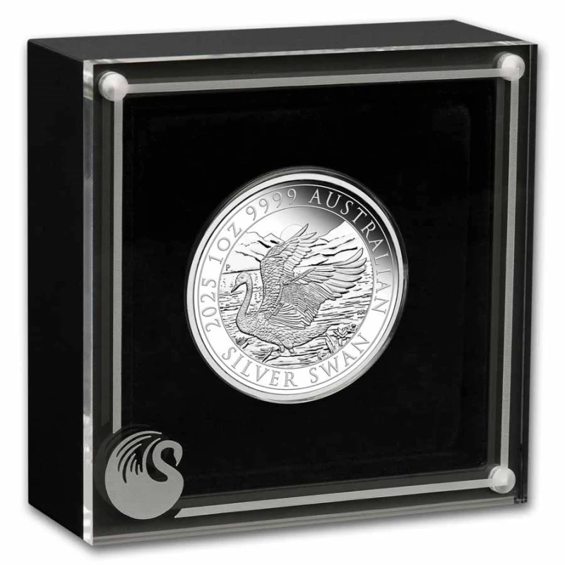 Серебряная монета Австралии Лебедь 2025 Proof 1 oz Коллекционные монеты