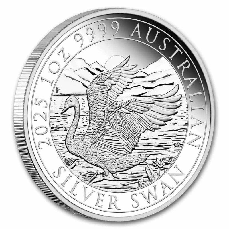 Серебряная монета Австралии Лебедь 2025 Proof 1 oz Коллекционные монеты