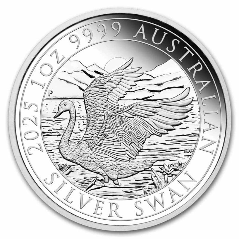 Серебряная монета Австралии Лебедь 2025 Proof 1 oz Коллекционные монеты
