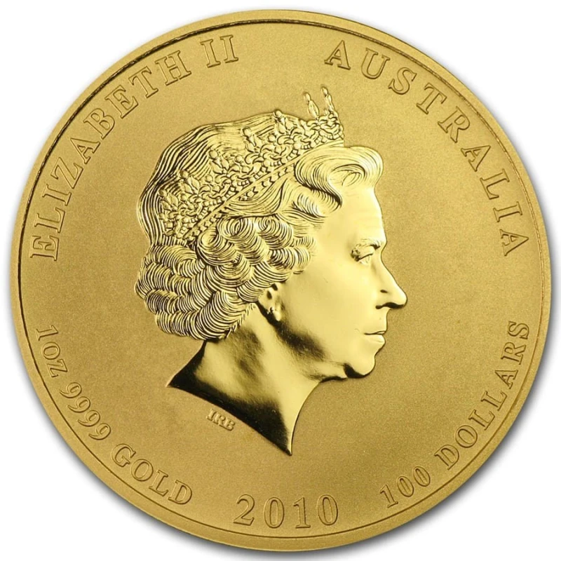 Золотая монета Австралии Год Тигра 2010 1 oz Коллекционные монеты