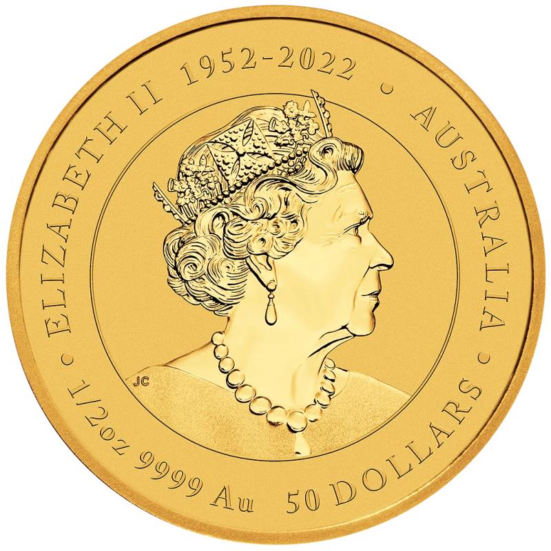 Золотая монета Австралии Год Дракона 2024 1/2 oz Коллекционные монеты