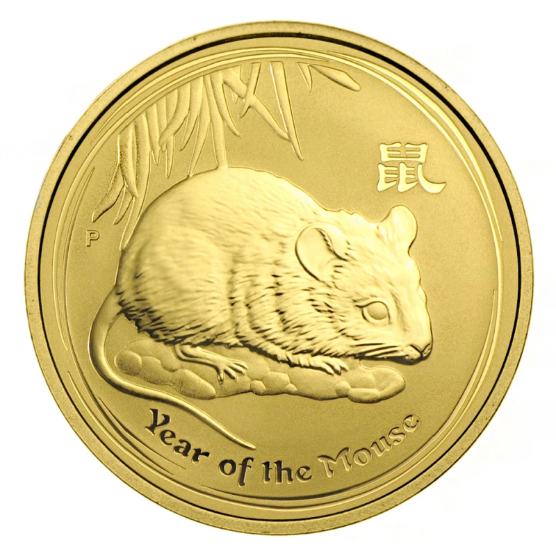 Золотая монета Австралии Год Крысы 2008 1 oz Коллекционные монеты