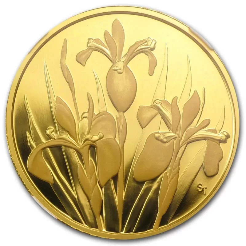 Золотая монета Канады Лилии 2006 Proof 35 г Коллекционные монеты