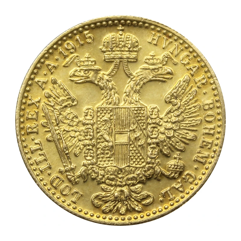 Золотая монета Австрии 1 дукат Франца Иосифа 1915 3,49 г Коллекционные монеты