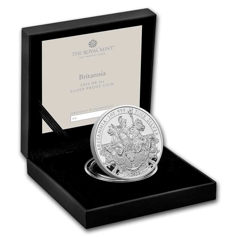 Серебряная монета Великобритании Британия 2023 Proof 1 oz Коллекционные монеты