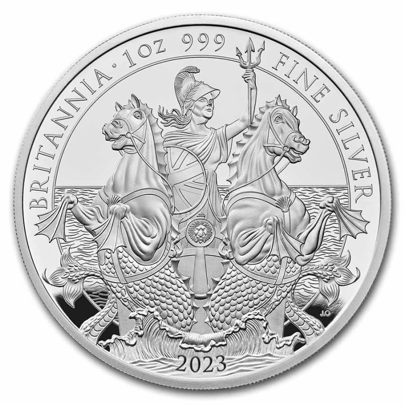 Серебряная монета Великобритании Британия 2023 Proof 1 oz Коллекционные монеты