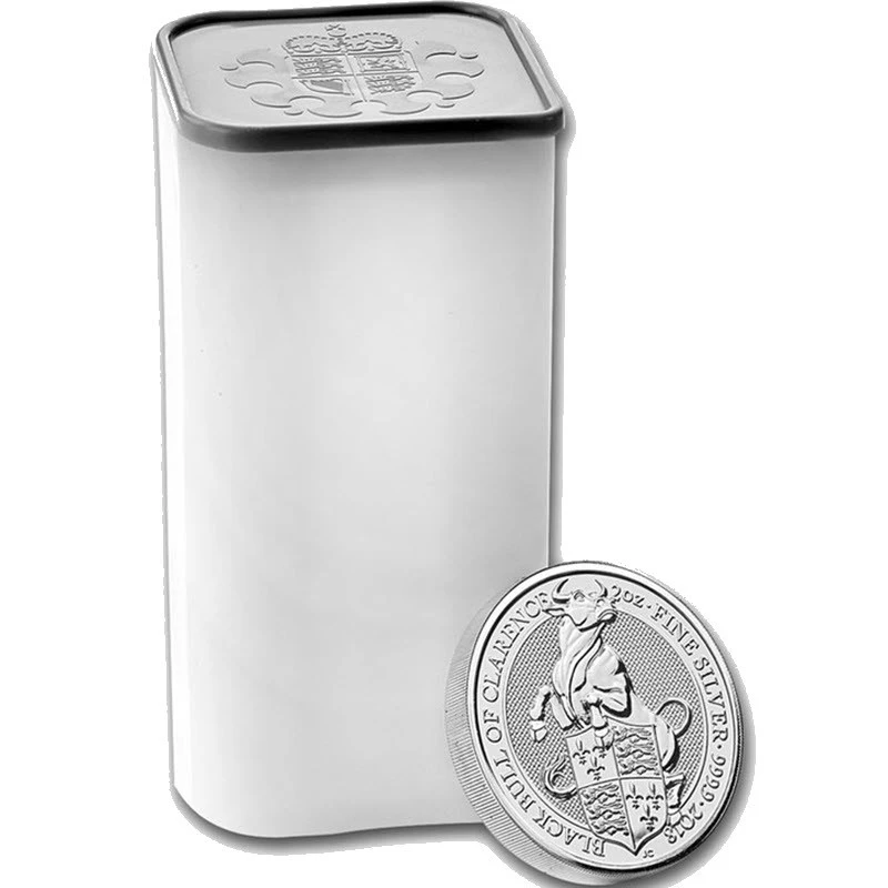 Серебряная монета Великобритании Черный бык 2018 2 oz Коллекционные монеты
