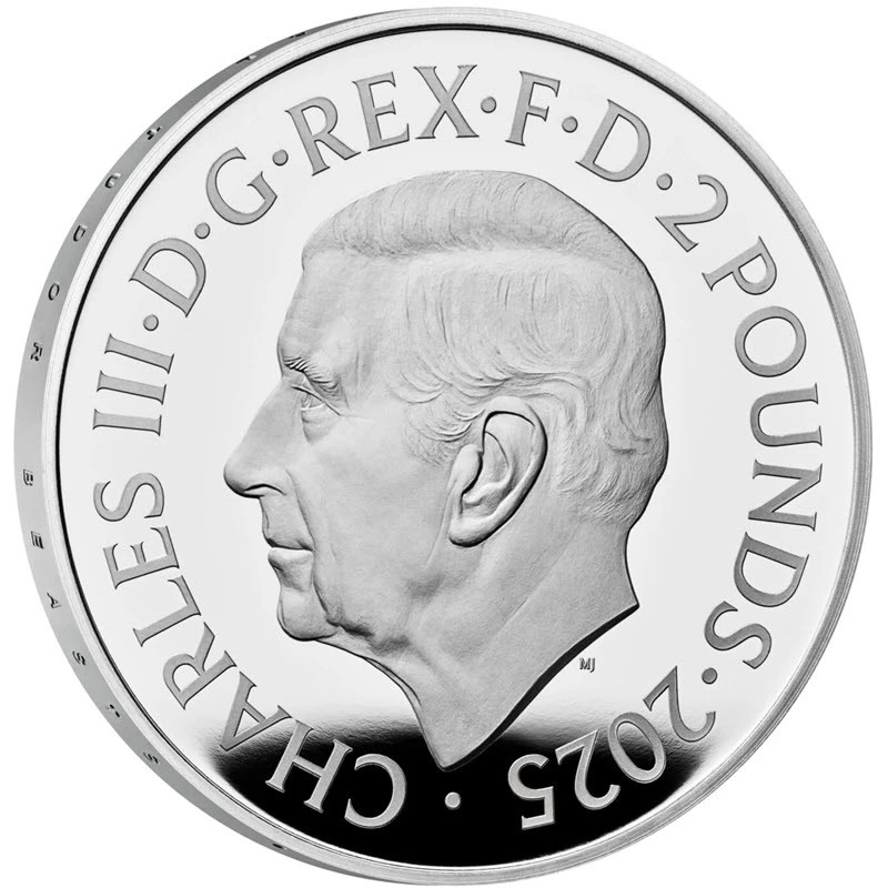 Серебряная монета Великобритании Белый Грейхаунд Ричмонда 2025 Proof 1 oz Коллекционные монеты