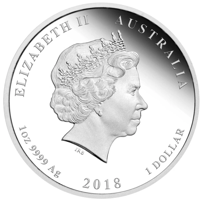 Серебряная монета Великобритании Год Собаки 2018 Proof 1 oz Коллекционные монеты