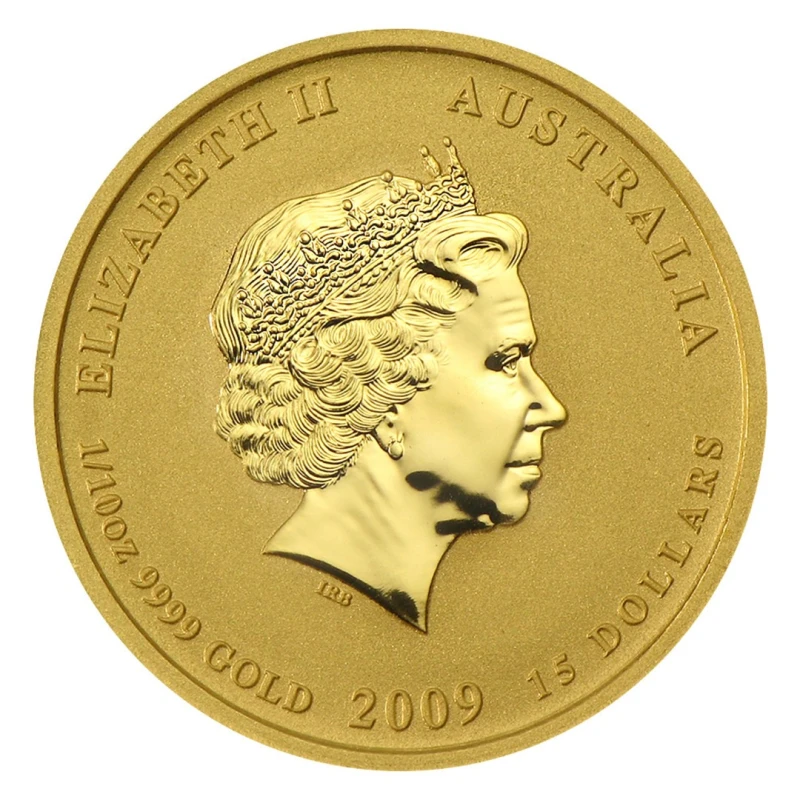 Золотая монета Австралии Год Быка 2009 1/10 oz Коллекционные монеты