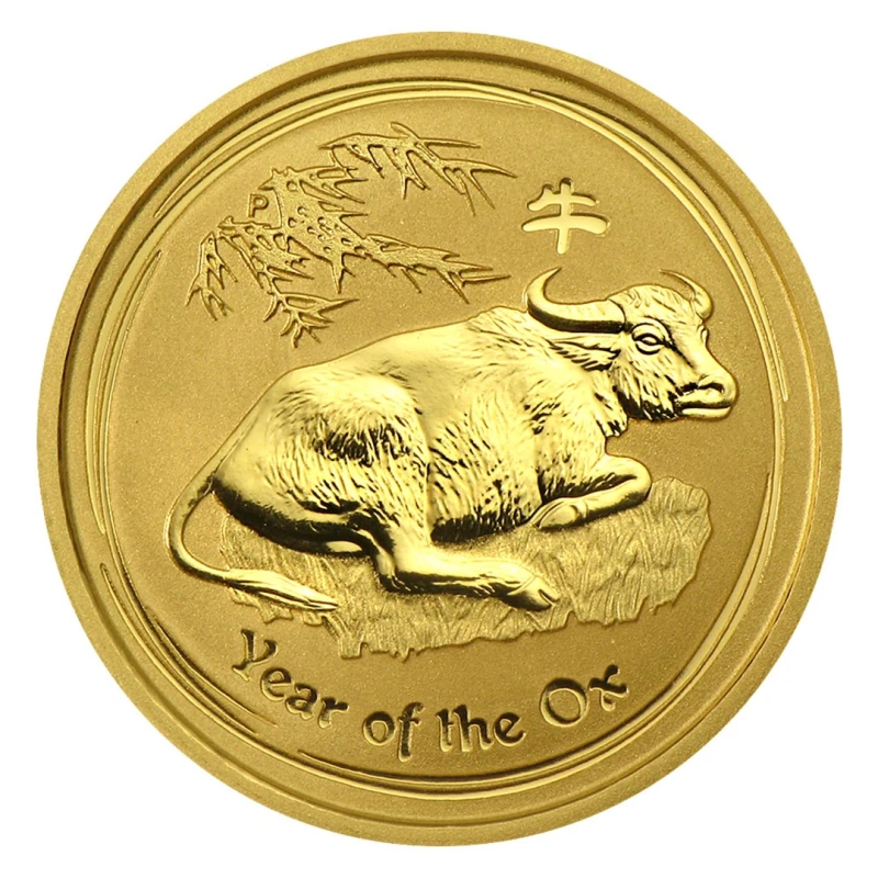 Золотая монета Австралии Год Быка 2009 1/10 oz Коллекционные монеты
